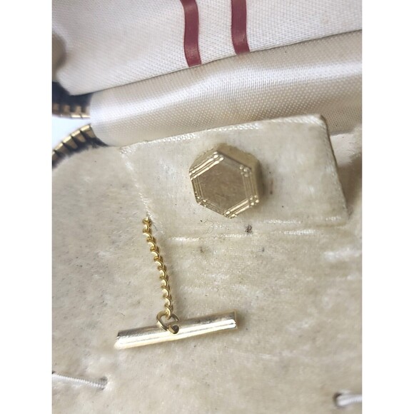 Vintage Hexagon Tie Pin in Box - Picture 1 of 5
